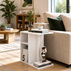 Practical White Side Table for Versatile Home Use