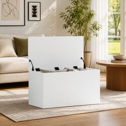 Versatile White Storage Chest for Home Organization