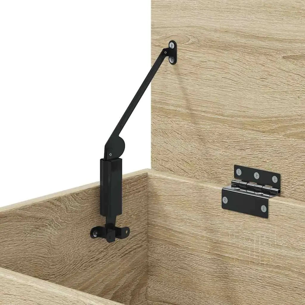 Storage Chest Wooden Organizer 84x42x46cm Brown