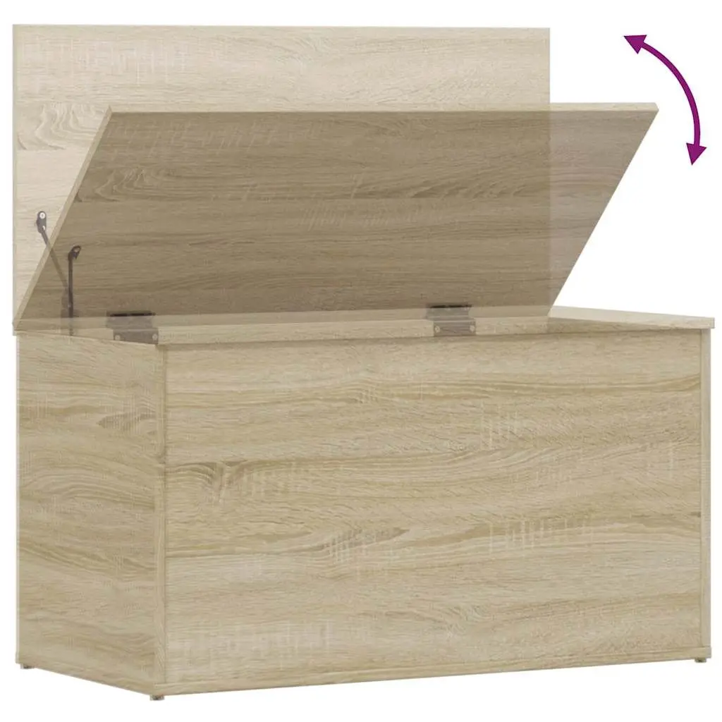 Storage Chest Wooden Organizer 84x42x46cm Brown