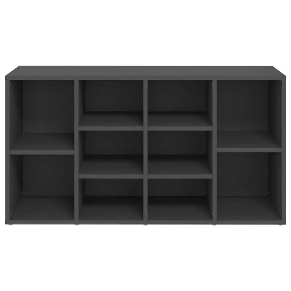 Shoe Bench Storage Organiser Engineered Wood 103x30x55cm Grey