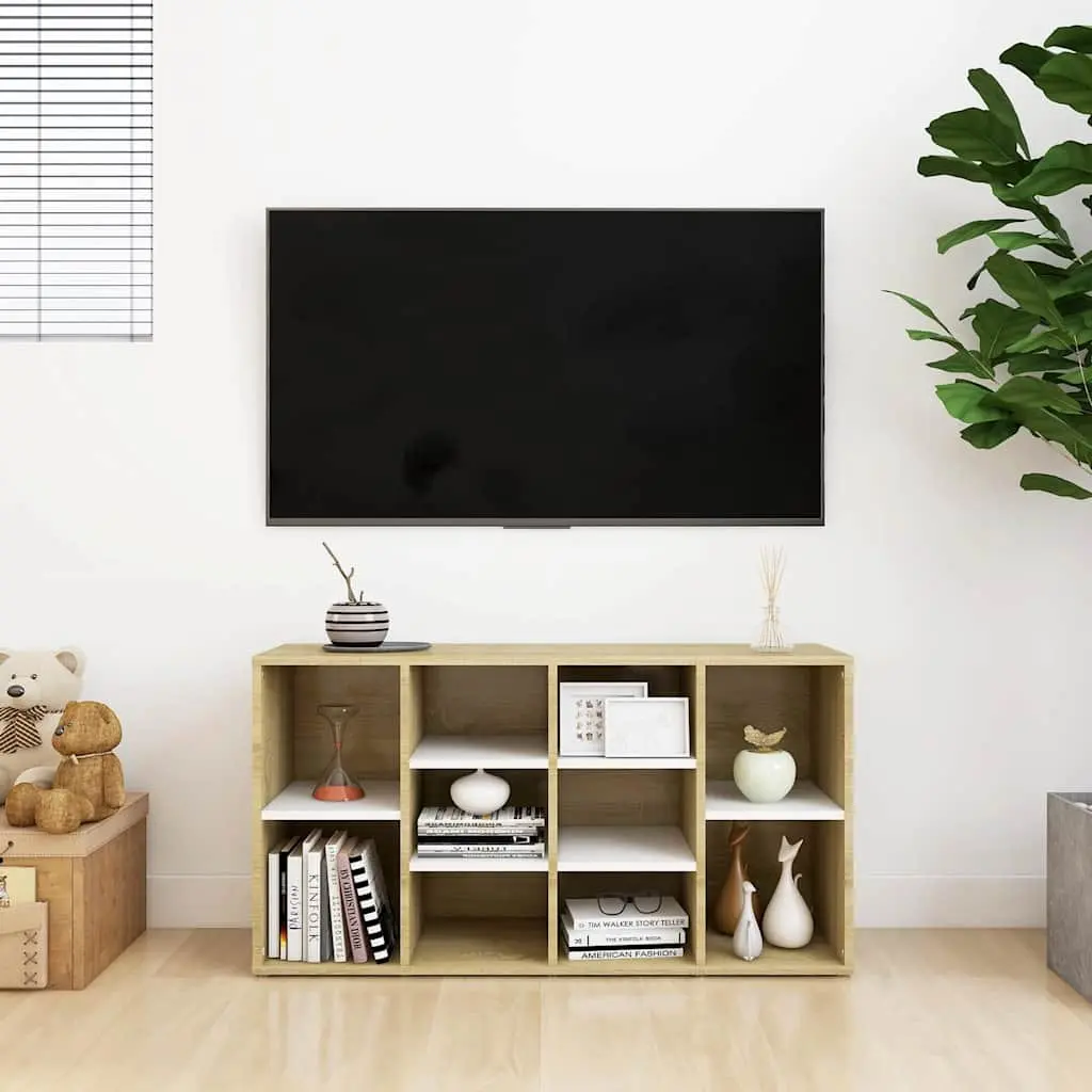 Shoe Bench Storage Cabinet Organiser Engineered Wood 103 x 30 x 55 cm Beige