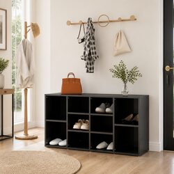 Versatile Shoe Bench with 10 Shelves for Home Use