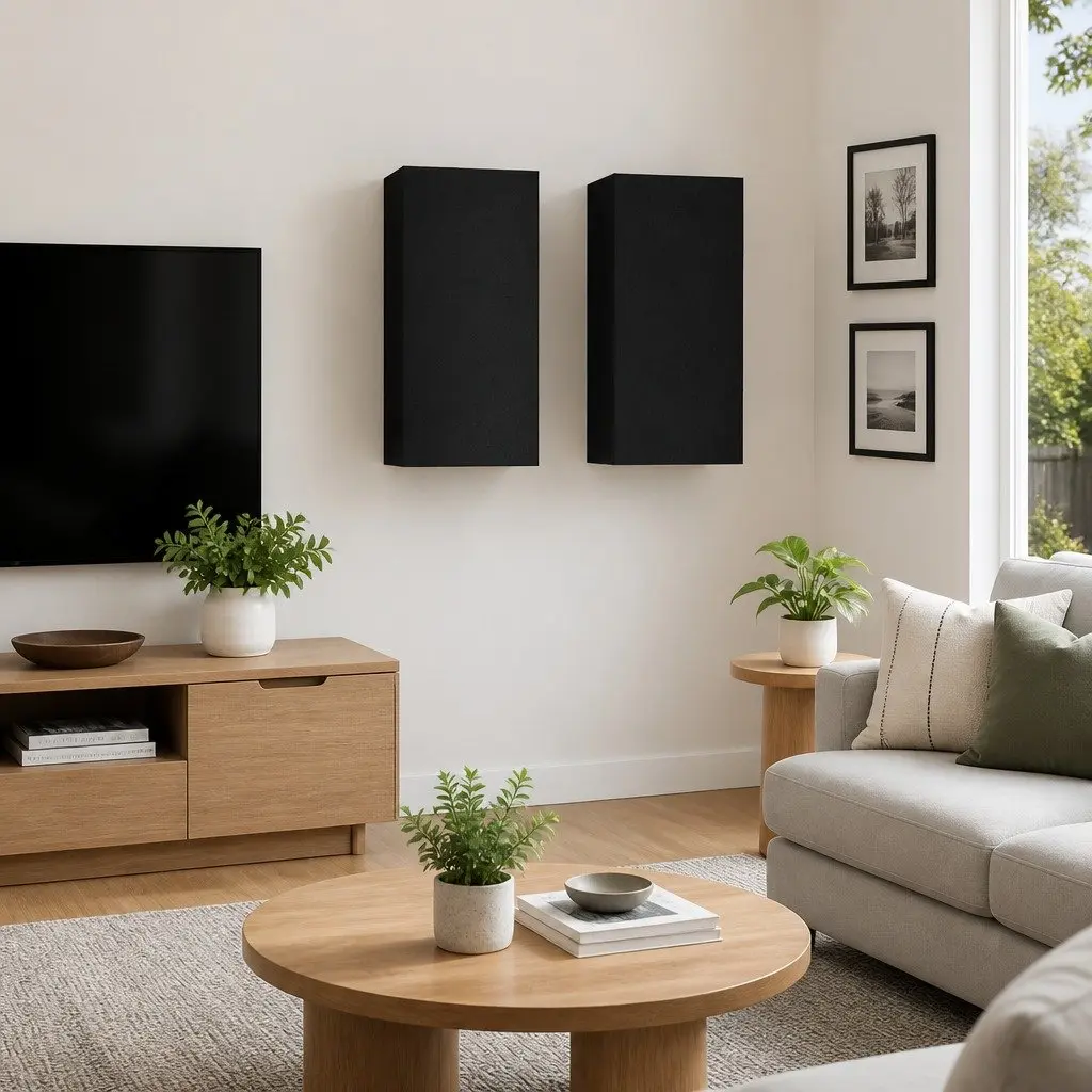Wall-Mounted Storage Shelves Set Black Engineered Wood 30.5x30x60cm 2 Pieces