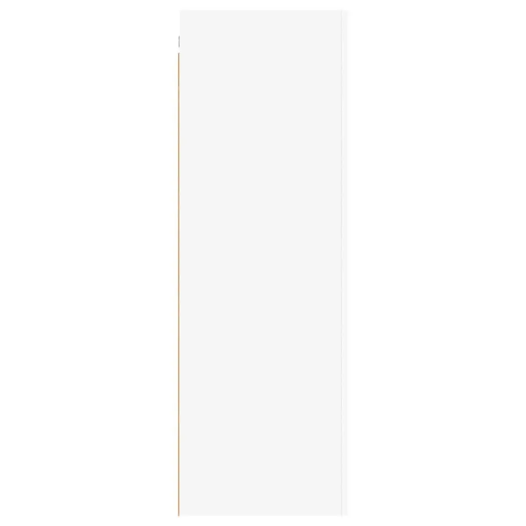 Wall-Mounted TV Cabinet Set 2 Shelves Living Room Storage White 30.5x30x90cm