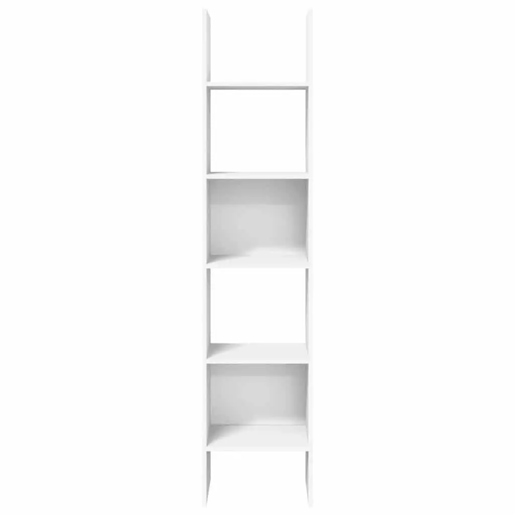 White Storage Cabinet with 5 Book Compartments