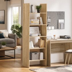 Book Cabinet in Brown, 60x35x180 cm