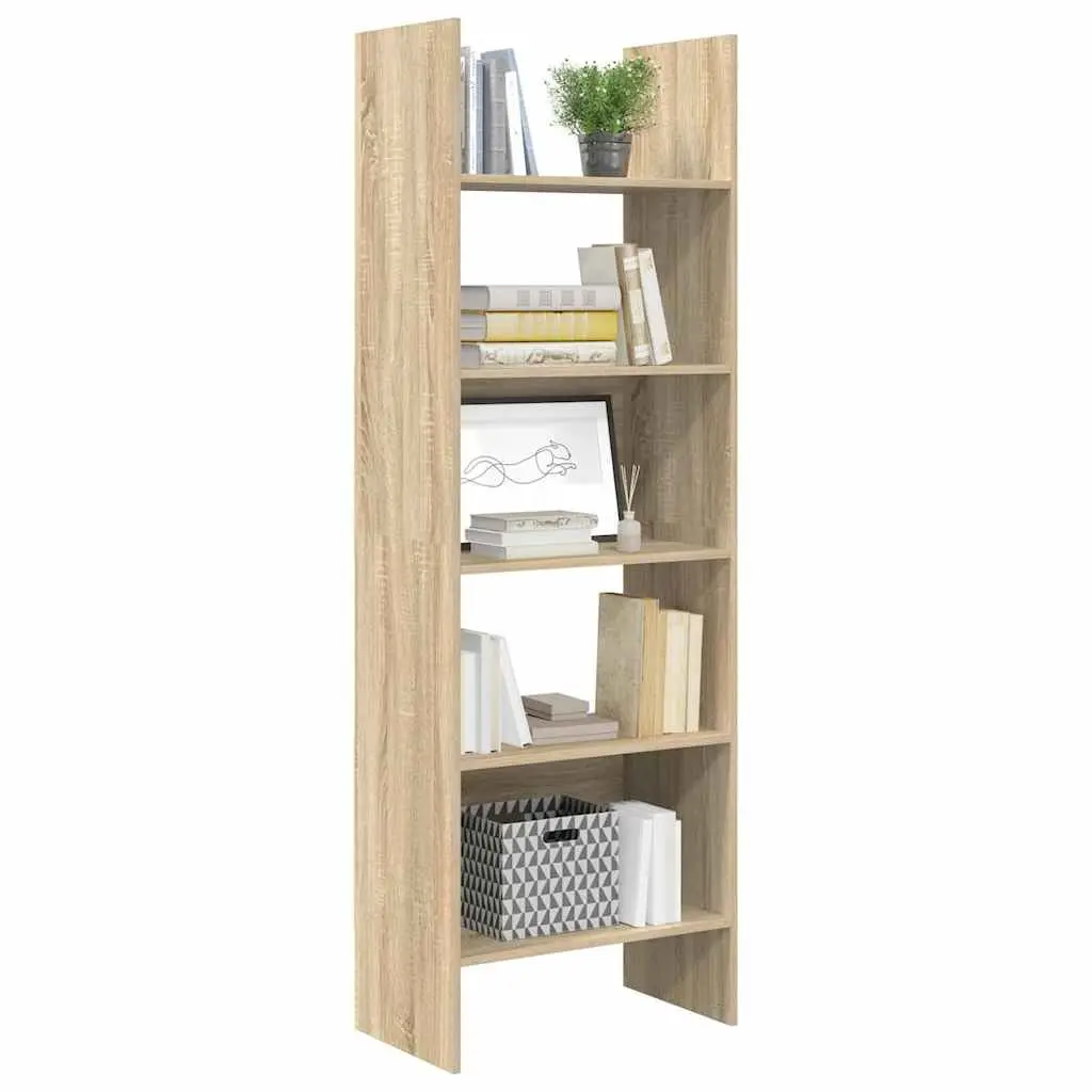 Book Cabinet Sonoma Oak 60x35x180 cm Engineered Wood Shelving Storage Unit