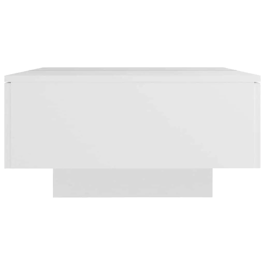 White Engineered Wood Coffee Table Compact Living Room Furniture Size 90x60x31cm