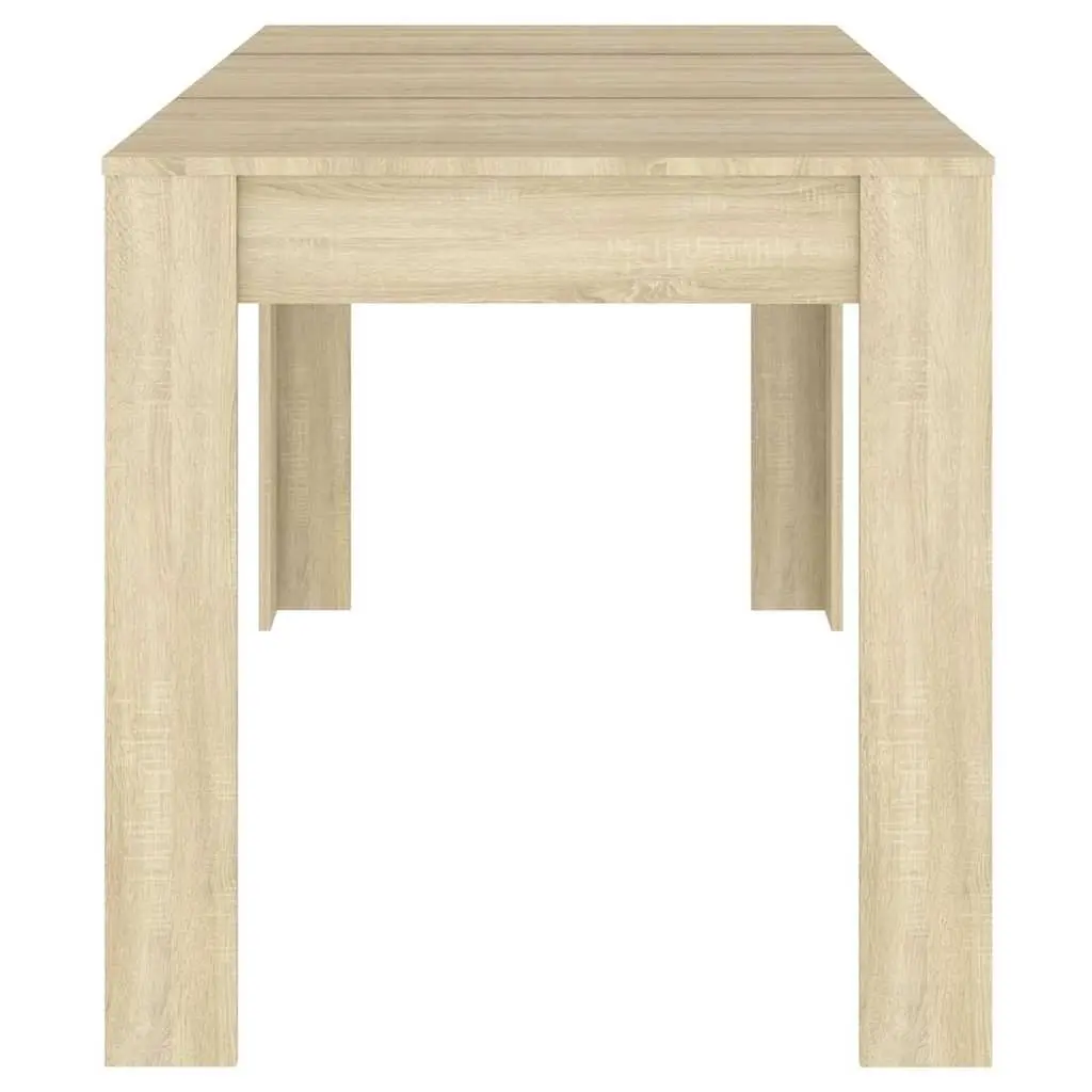 Dining Table Engineered Wood 140L x 74.5W x 76H cm Brown Sonoma Oak