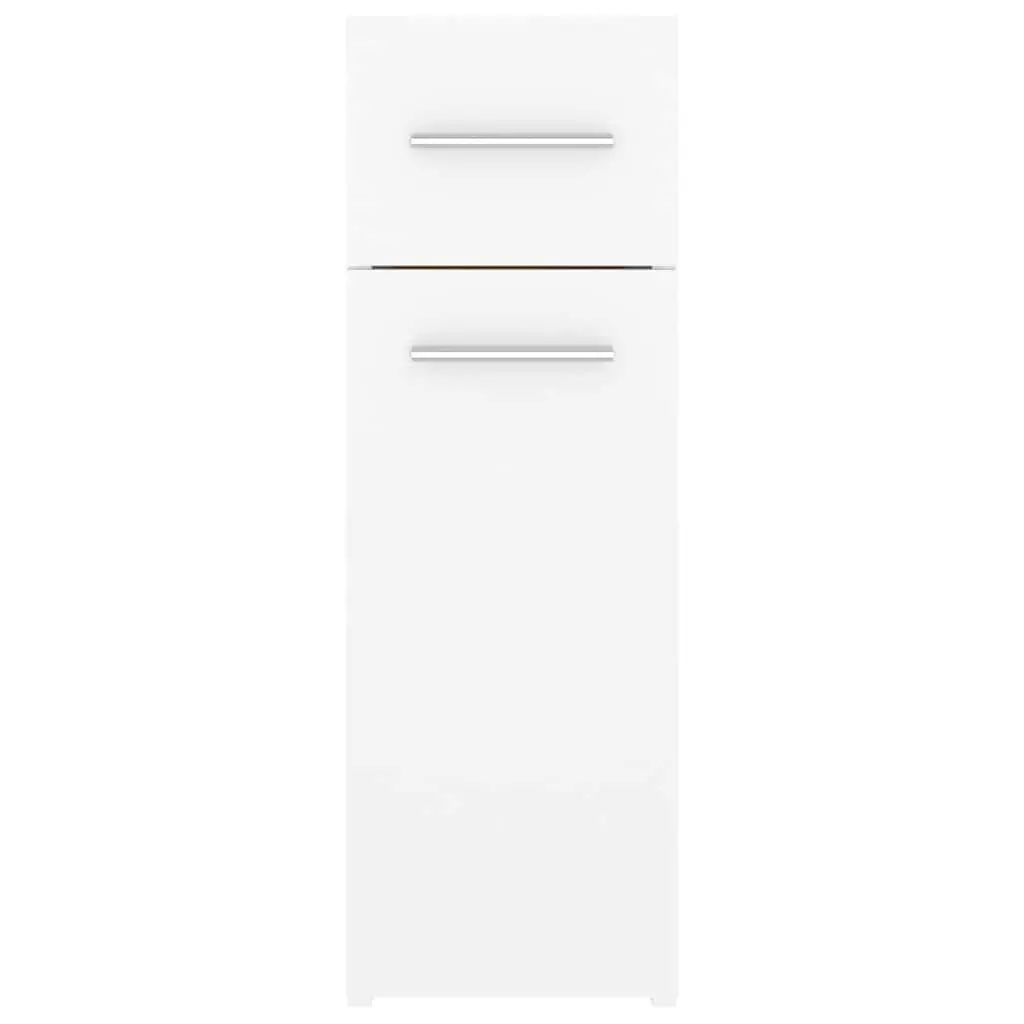 Apothecary Storage Cabinet Engineered Wood White 20x45.5x60cm Home Organiser