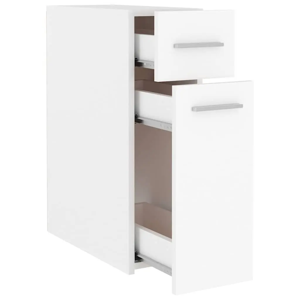 Apothecary Storage Cabinet Engineered Wood White 20x45.5x60cm Home Organiser