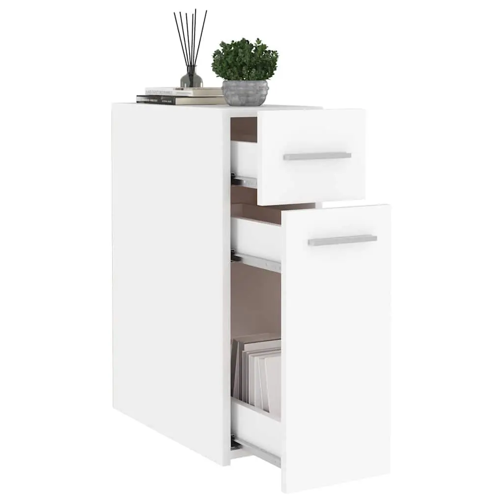 Apothecary Storage Cabinet Engineered Wood White 20x45.5x60cm Home Organiser
