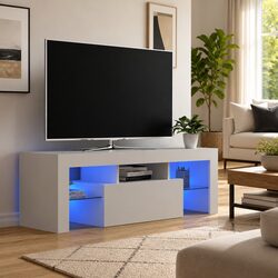 Practical TV Cabinet with RGB LED for Everyday Use