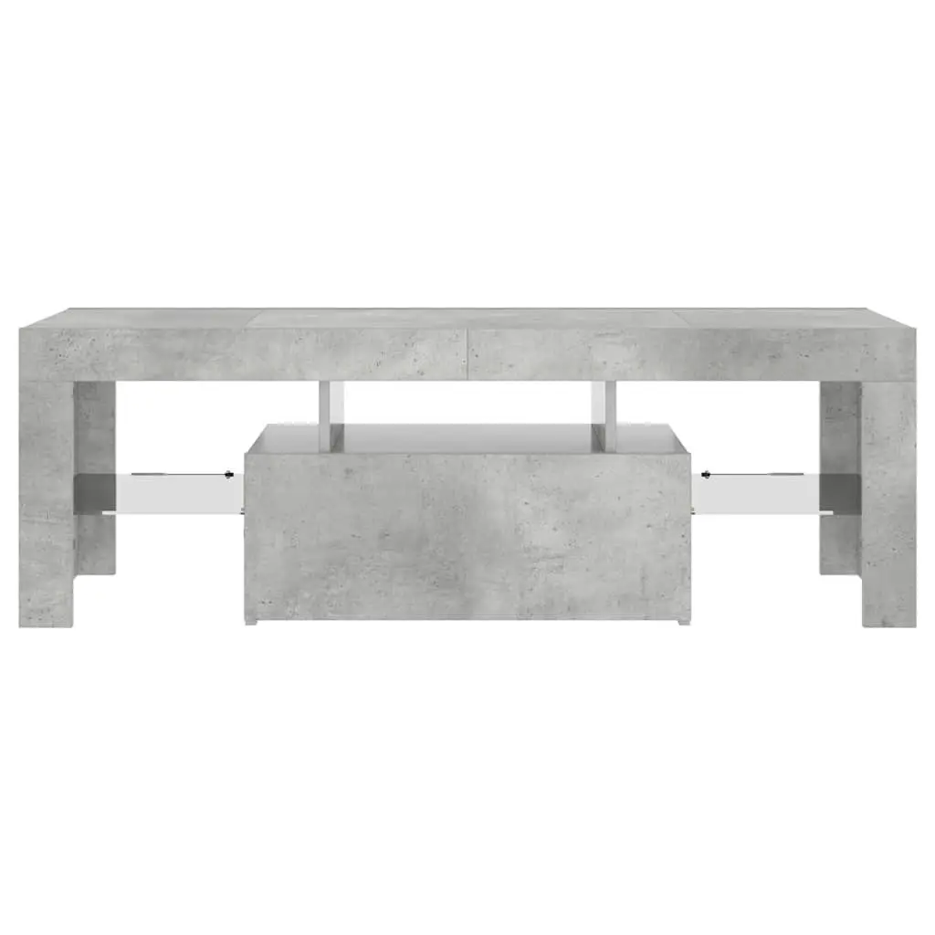 Grey Media Storage TV Cabinet with LED Lighting 120L x 35W x 40H cm