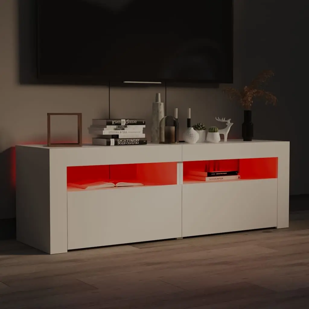 TV Storage Unit with RGB LED Lights for Home Use