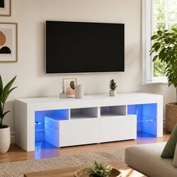 Versatile TV Cabinet with LED Lights for Practical Home Use