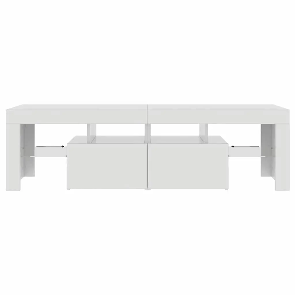 TV Cabinet with Storage and LED Lighting