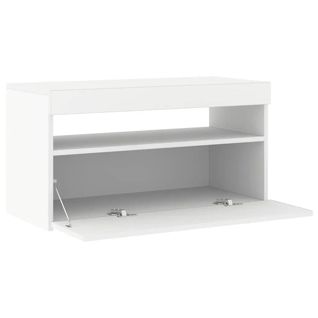 White LED TV Cabinet for Home Use