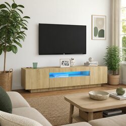 Practical TV Cabinet for Media Storage in Brown