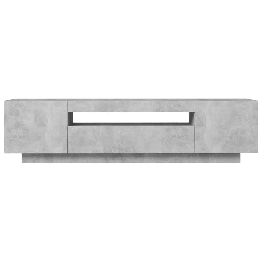 Grey TV Cabinet with RGB LED Lights for Home Use