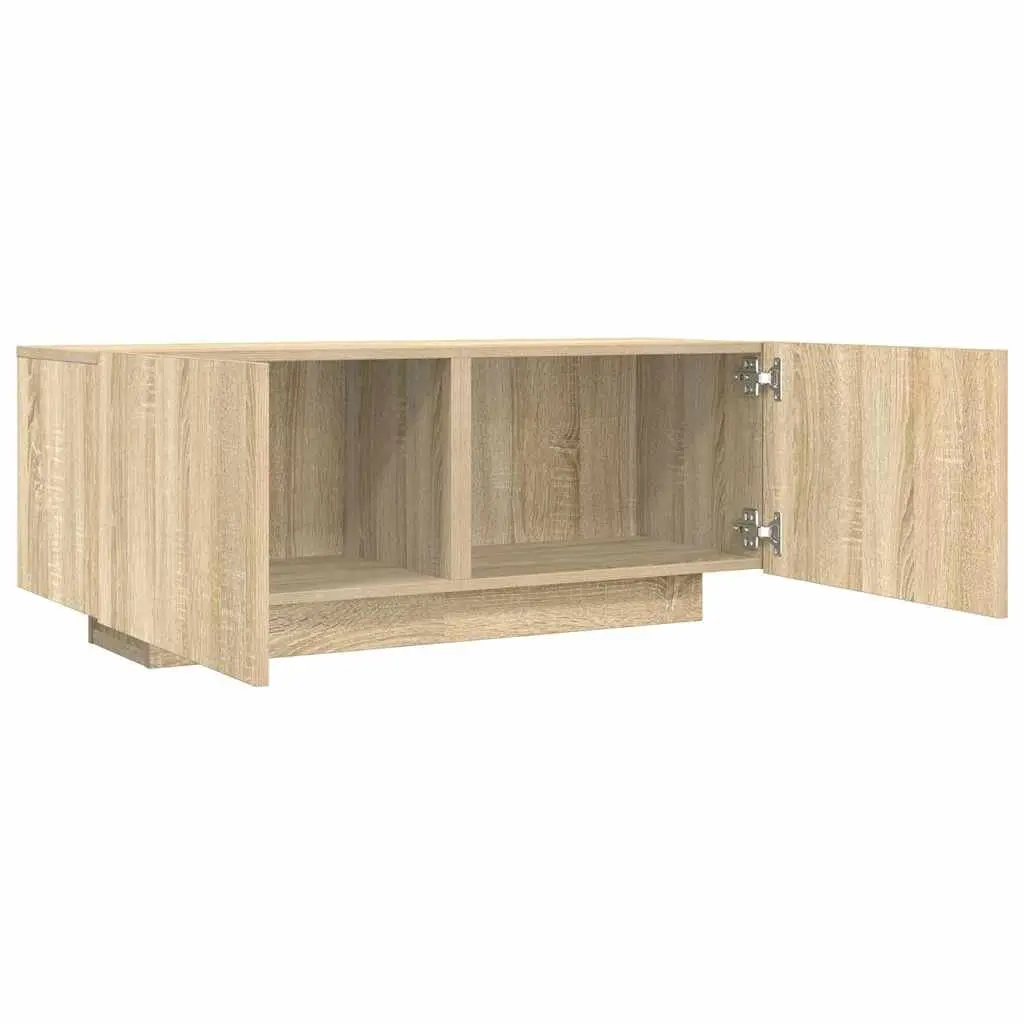 TV Cabinet Unit Engineered Wood 100cm Brown Sonoma Oak Media Storage Furniture
