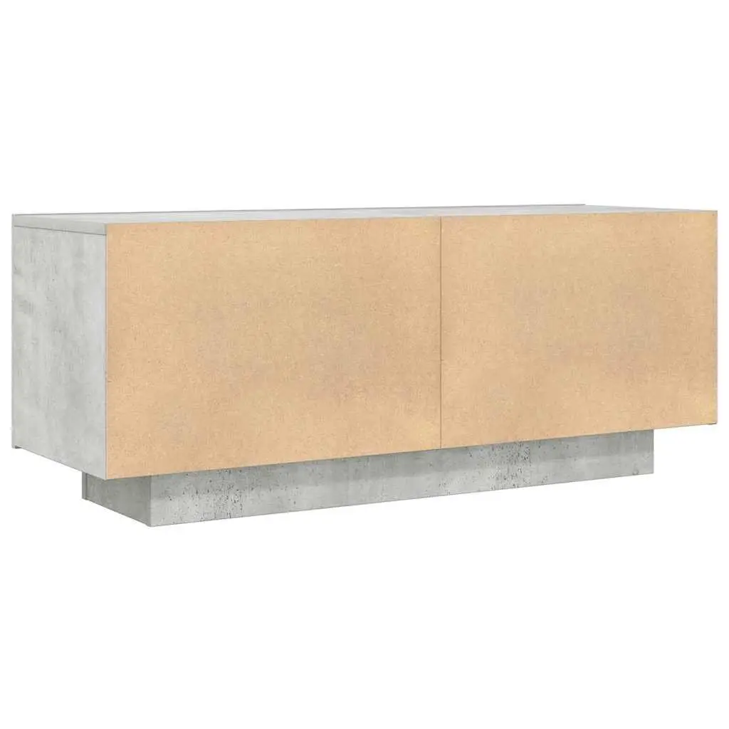 Media Storage Unit Engineered Wood Two Separate Cabinets Concrete Grey 100x35x40cm TV Cabinet