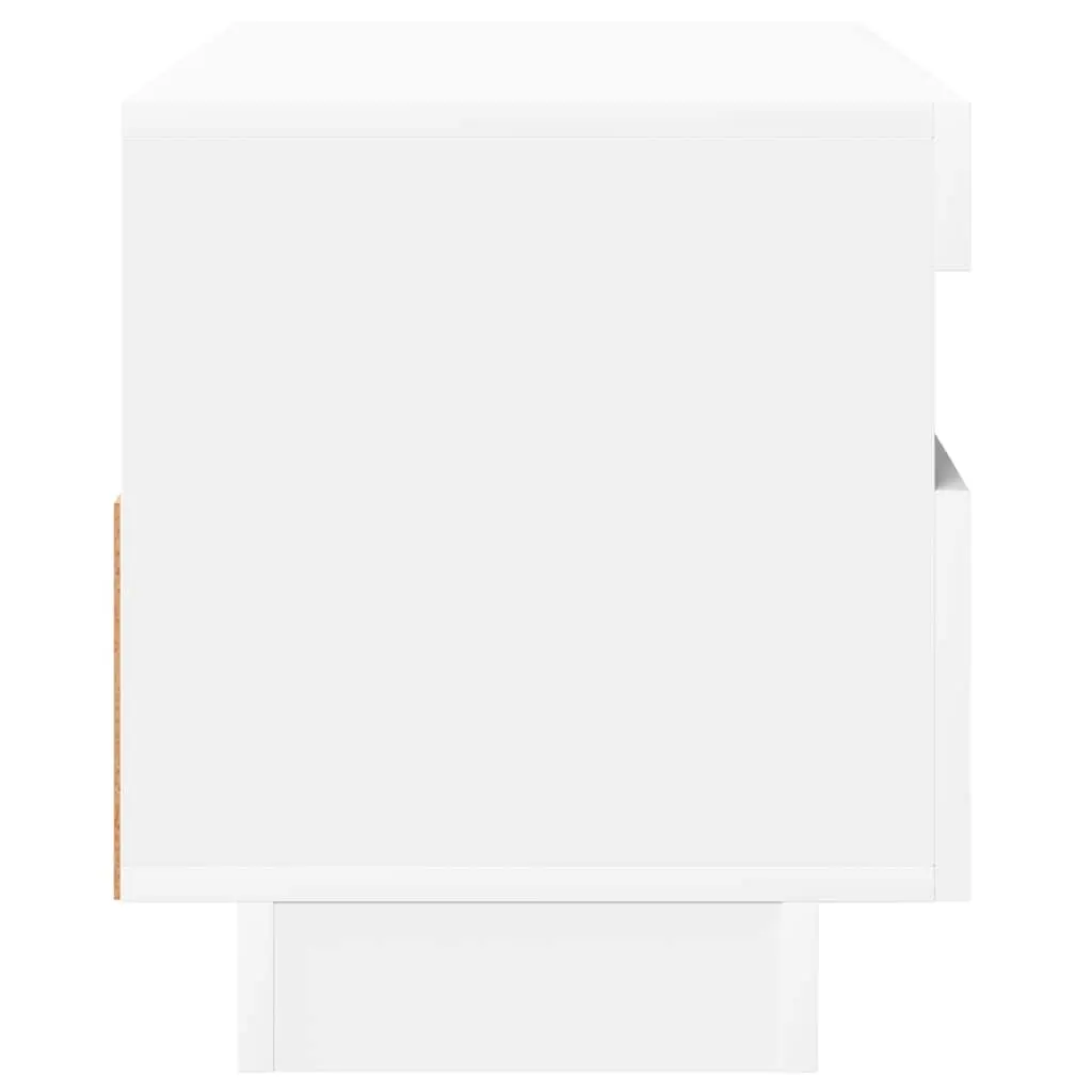 White TV Cabinet with RGB Lighting 80x35x40cm