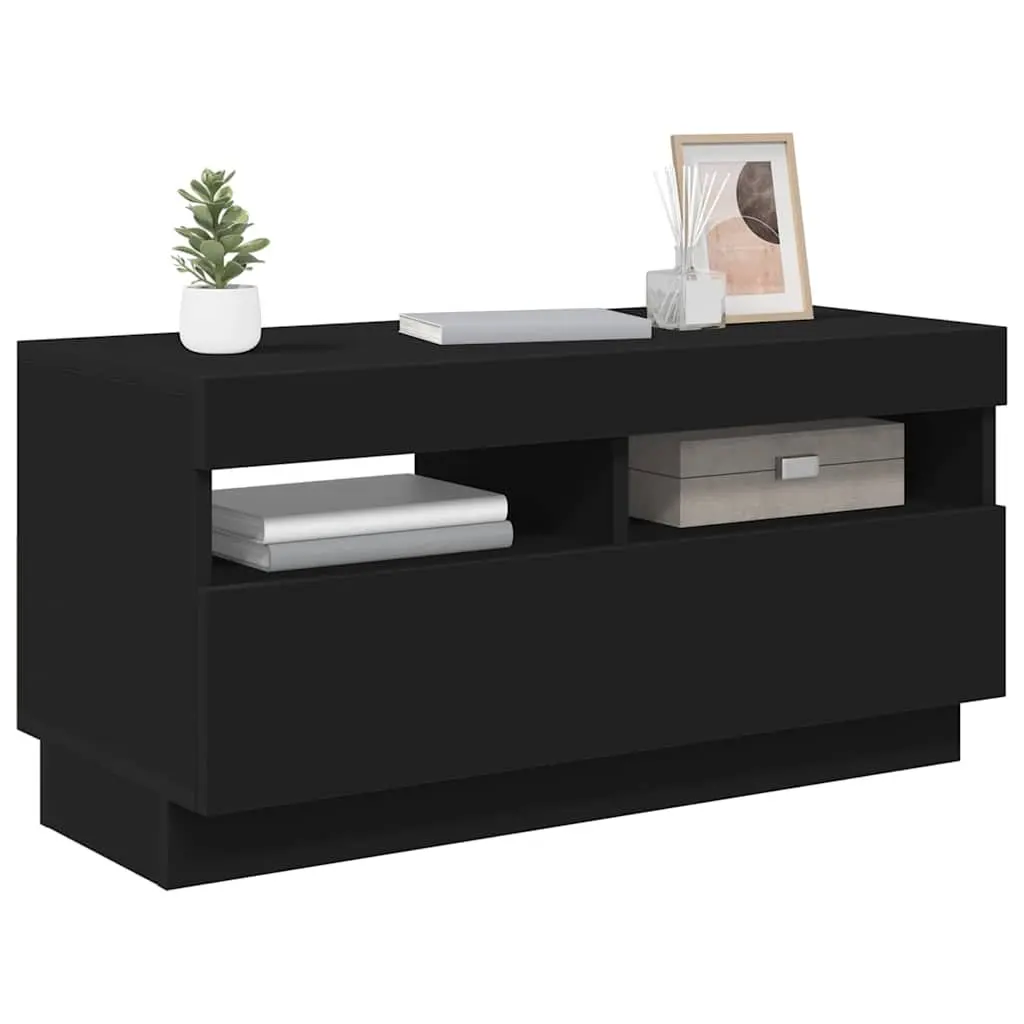 TV Cabinet with Adjustable LED Lights 80x35x40cm