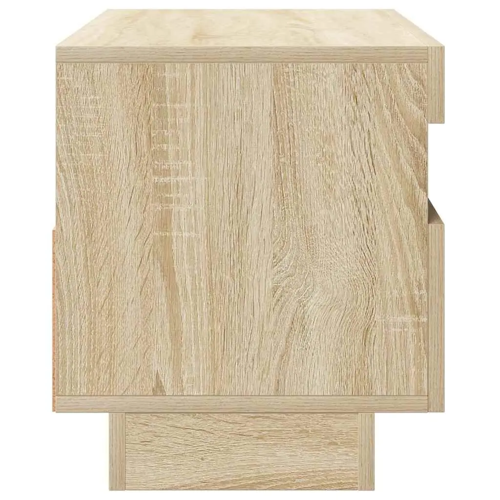 TV Cabinet Wooden Brown 80 x 35 x 40 cm with RGB LED Lights