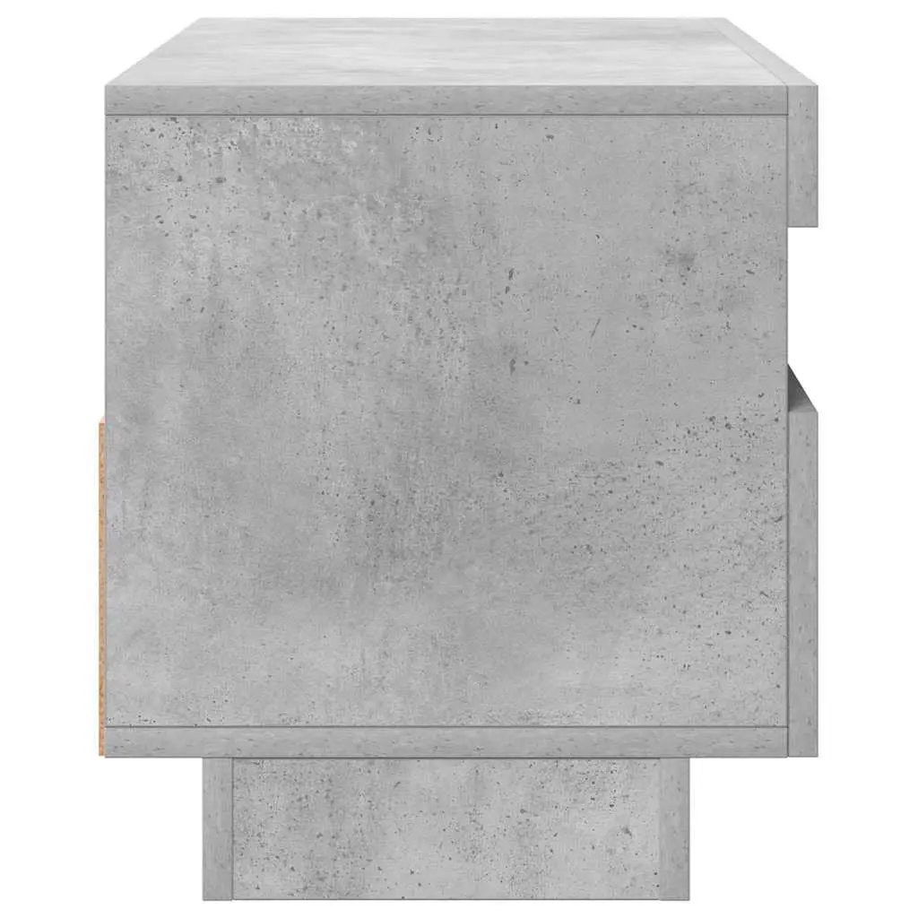 TV Cabinet with RGB LED Lights Grey Concrete Modern Media Storage Stand Unit
