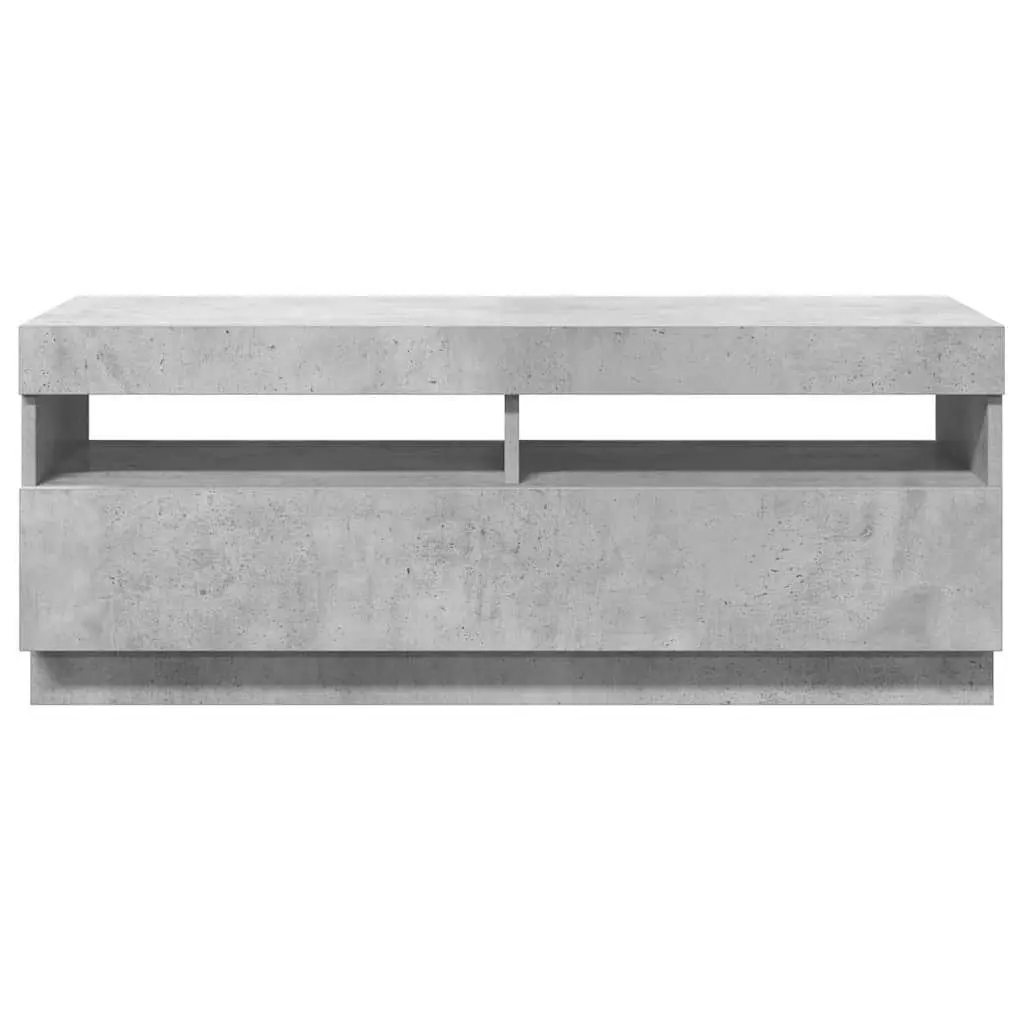 TV Cabinet Grey with RGB LED Lights Media Storage Unit Entertainment Stand