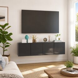 Functional Wall-Mounted TV Cabinet Set for Your Space