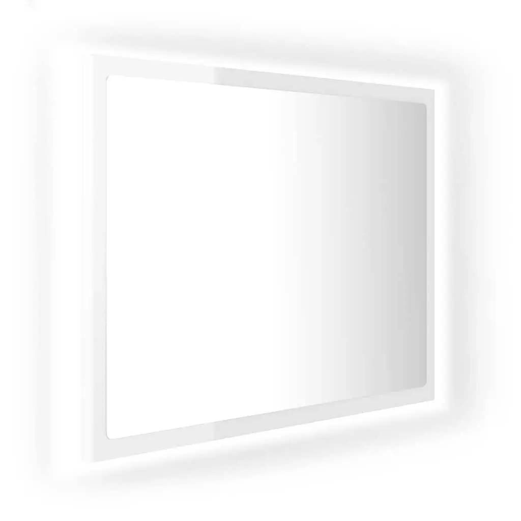 LED Bathroom Mirror White 60x8.5x37cm Wall Mount Vanity Unit RGB Light Acrylic