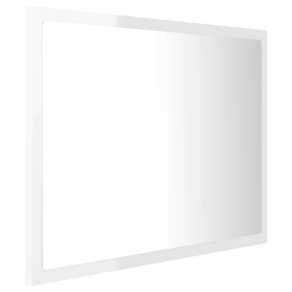 LED Bathroom Mirror White 60x8.5x37cm Wall Mount Vanity Unit RGB Light Acrylic