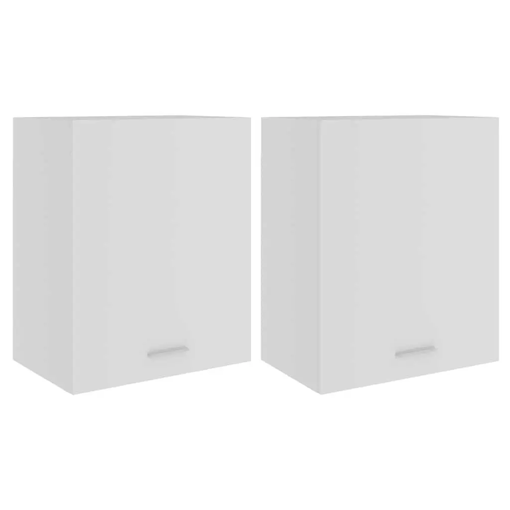 Hanging Kitchen Cabinet White 2 Pieces Wall Mount Storage Organizer Shelves