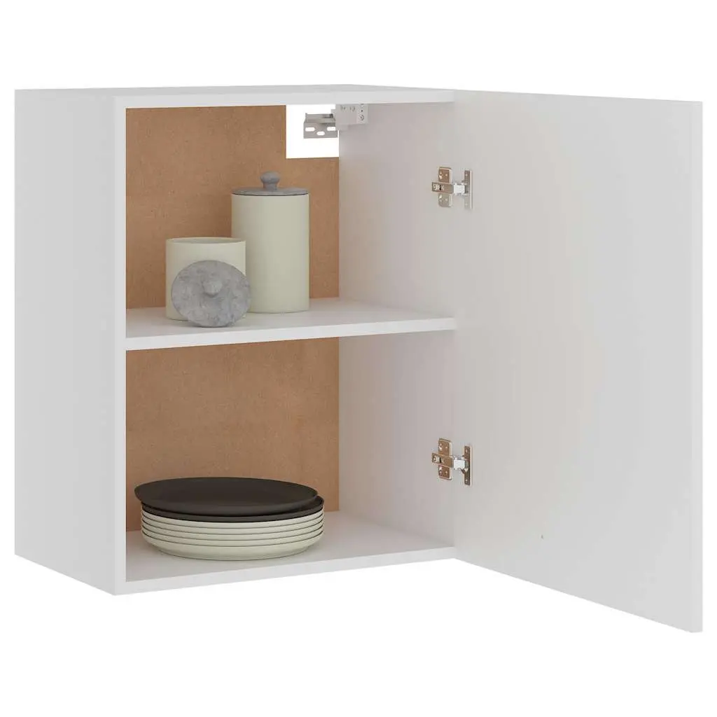 Hanging Kitchen Cabinet White 2 Pieces Wall Mount Storage Organizer Shelves