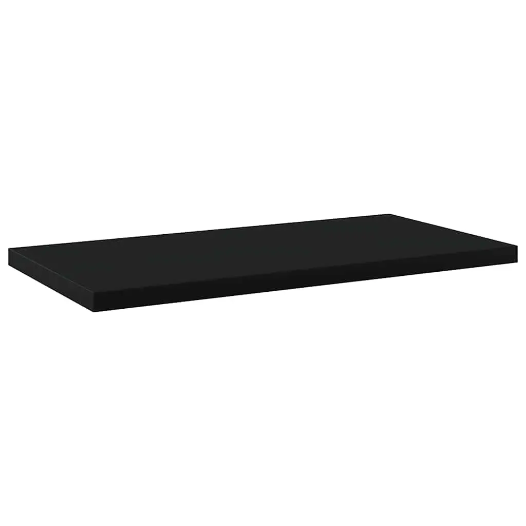 Floating Shelf Boards Engineered Wood 40 x 20 x 1.5 cm Black 4 Pieces