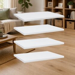 Bookshelf Boards 4 pcs White 40x30x1.5 cm Storage Shelves Panel