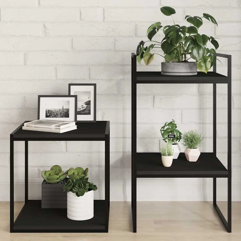 Bookshelf Boards 4 Pieces Black Floating Shelves Storage Solution Engineered