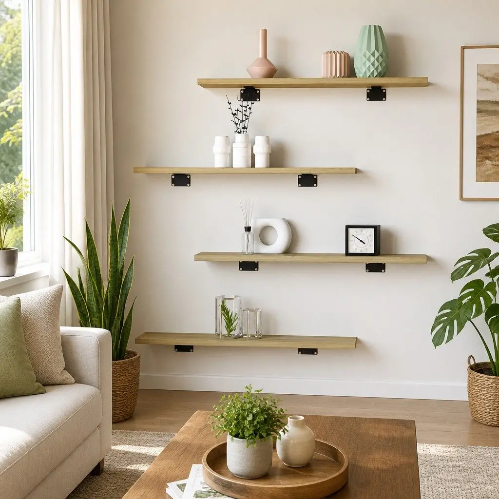 Bookshelf Boards 8 pcs Brown Engineered Wood Shelving Panel Storage Solution