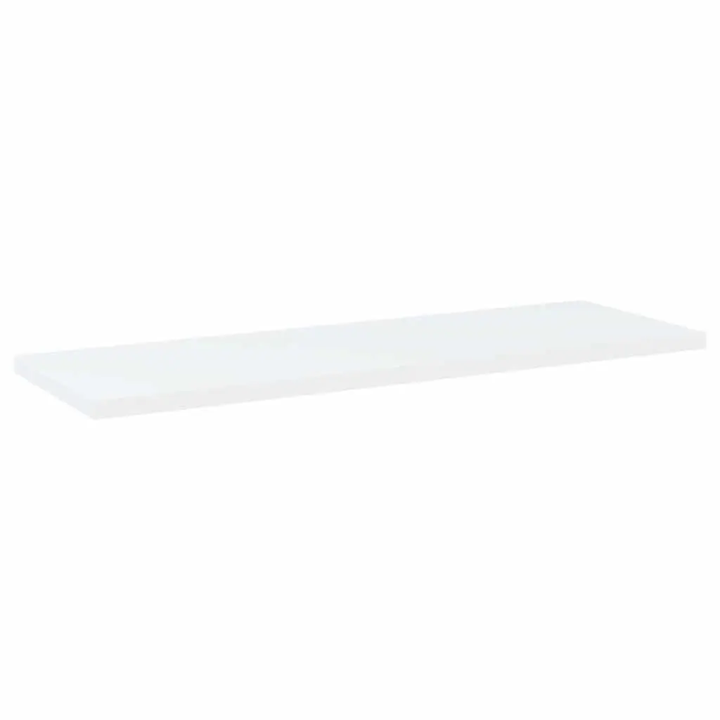 Bookshelf Storage Boards Engineered Wood White Set of 8 60x20x1.5 cm Easy to Clean