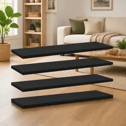Practical Black Floating Shelf Boards for Home Organization