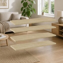 Practical Bookshelf Boards - 4 pcs Sonoma Oak 60x20x1.5 cm