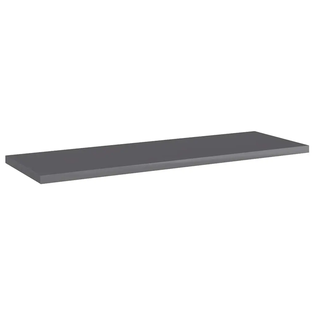 Bookshelf Boards Engineered Wood Grey 60x20x1.5 cm Storage 4 Piece Set