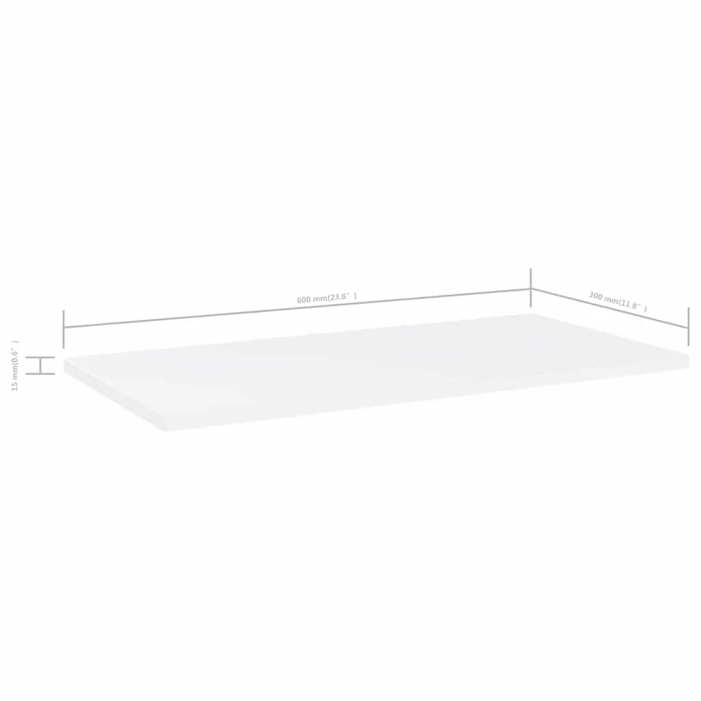 Bookshelf Boards Engineered Wood Storage Shelves White 60x30x1.5 cm 4 Piece