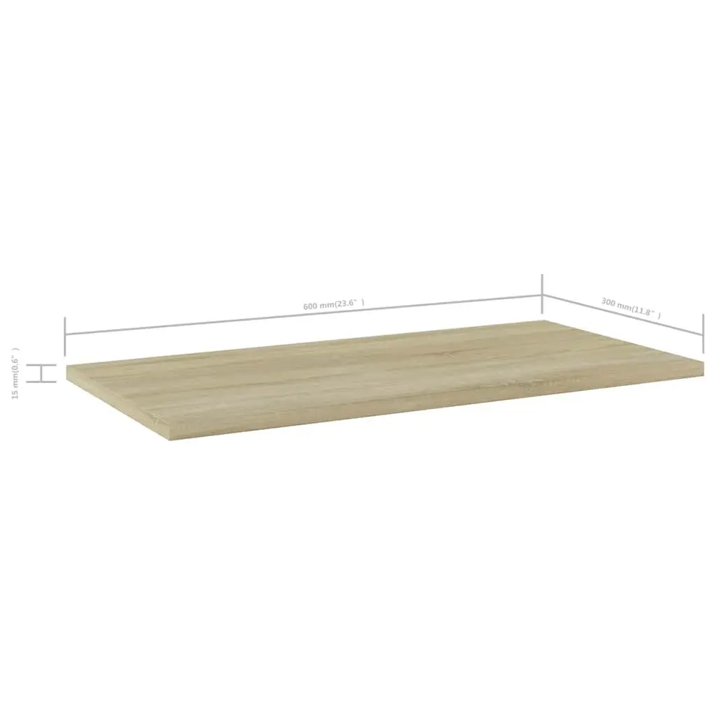 Bookshelf Boards 8 pcs Sonoma Oak Shelving Storage Panels Wall Mounted Wood