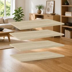 Floating Shelf Boards 4 Pack Sonoma Oak Wall Storage Shelving Solution