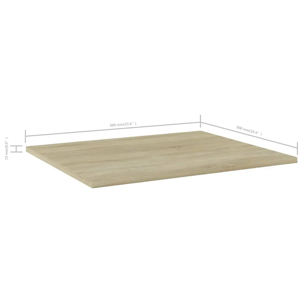 Floating Bookshelf Boards Engineered Wood 60x50cm Brown 4 Piece