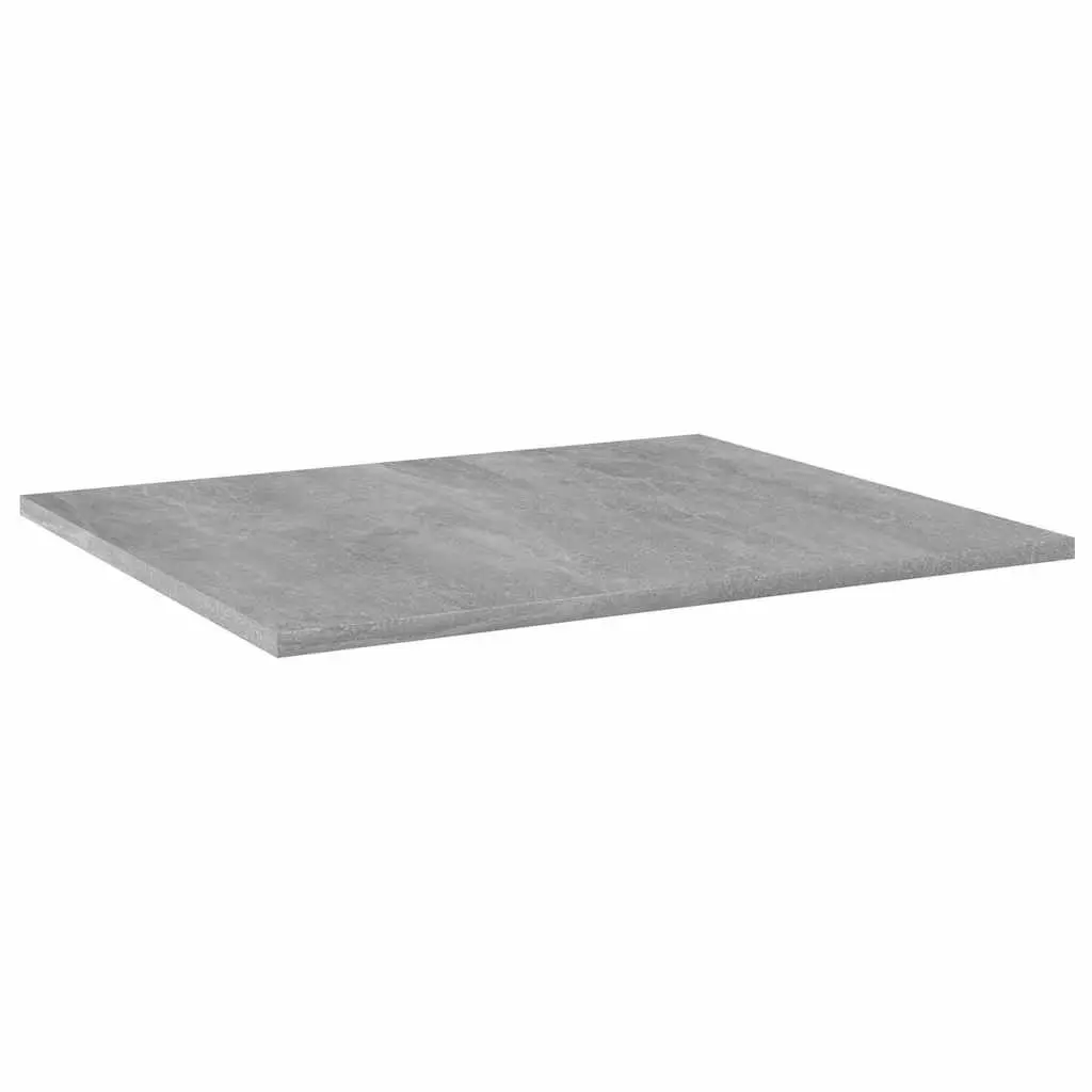 Floating Wall Shelves Grey Engineered Wood 4 Piece Storage Display Unit 60x50x15cm